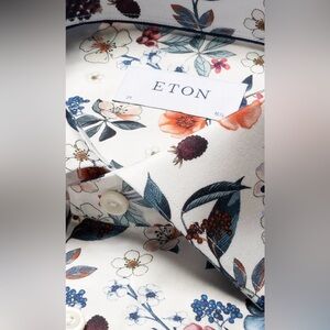 $395 NEW ETON DRESS SHIRT 18 46 CONTEMPORARY FIT TROPICAL FLORAL